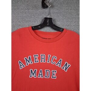 American Giant Mens Shirt XL Red American Made Tee Short Sleeve Casual USA